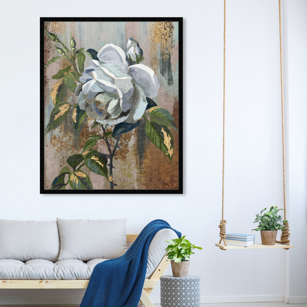 Oliver Gal Floral Canvas Gold Floral Canvas Gold, Whithering Rose